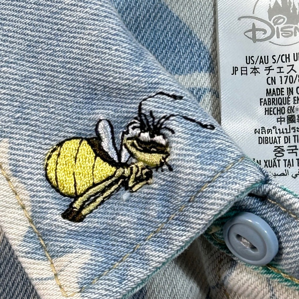 NWT Disney Color Me Courtney‎ Princess Tiana S Button Down Hawaiian Denim Shirt - Picture 3 of 13